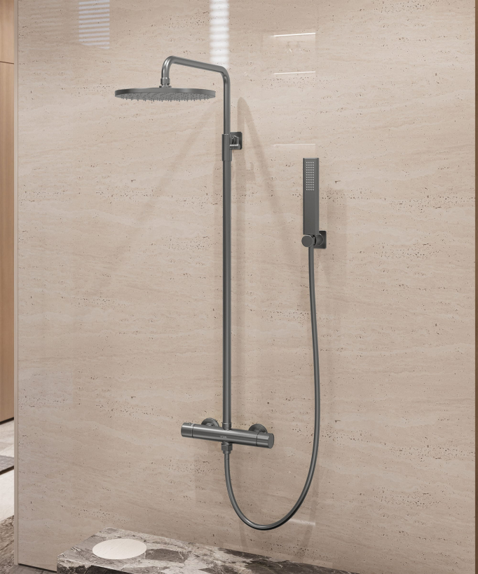 Colonne de douche thermostatique murale - Fiumina