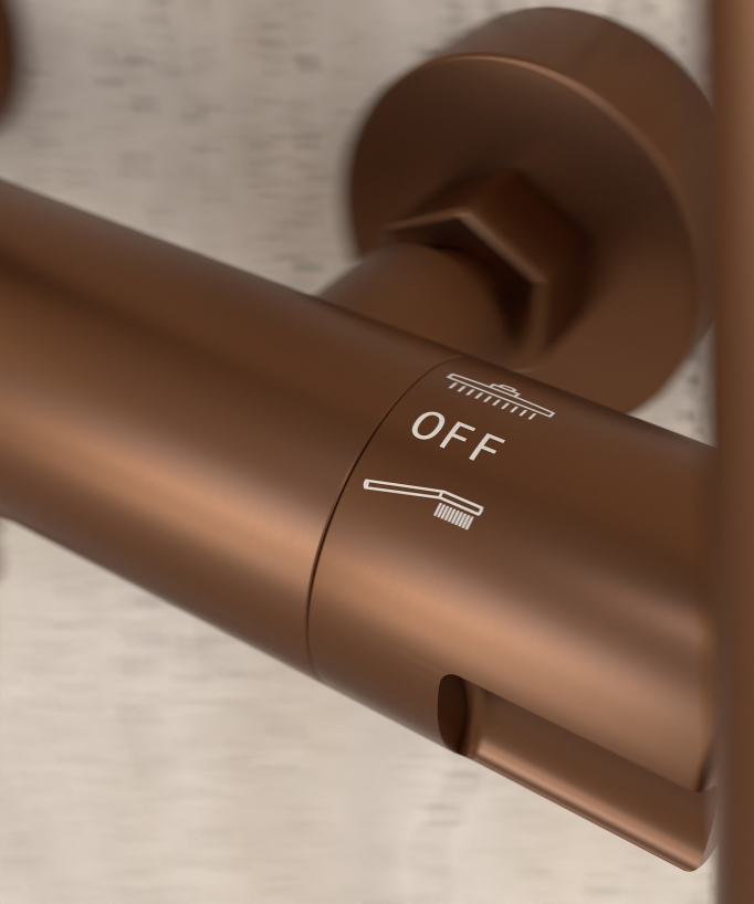 Colonne de douche thermostatique, pommeau pluie et support douchette réglable - Corbeau