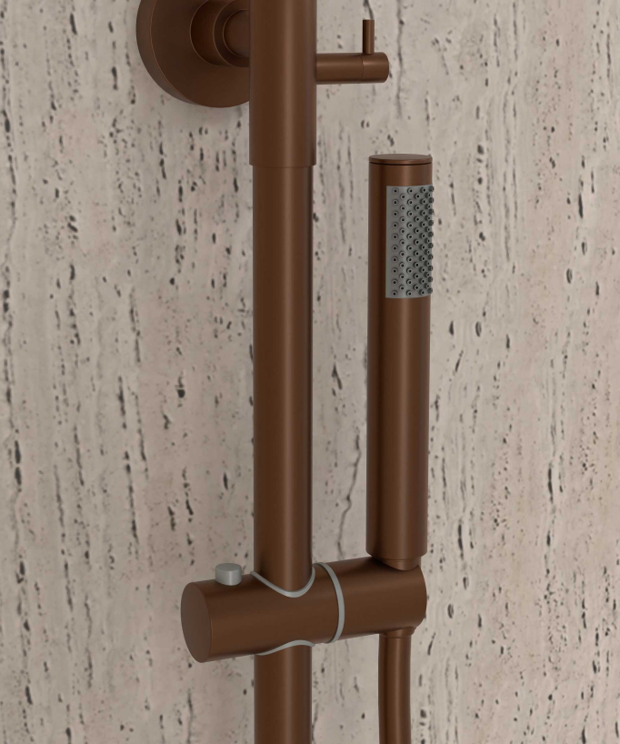 Colonne bain douche thermostatique avec sécurité anti-brûlures - Corbeau