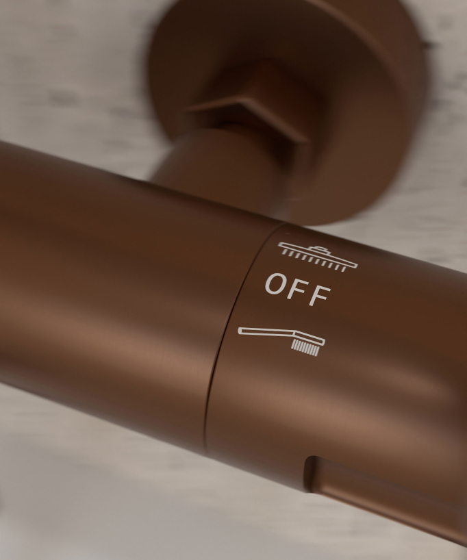 Colonne bain douche thermostatique avec sécurité anti-brûlures - Corbeau
