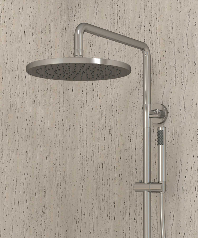 Colonne bain douche thermostatique chromé avec sécurité anti-brûlures - Corbeau