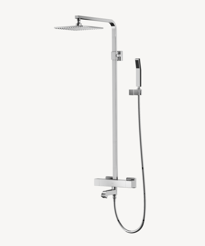 Colonne bain douche thermostatique Chromé - Sirius - Colonne de douche - 1