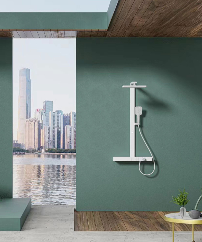 Colonne de douche thermostatique avec tablette