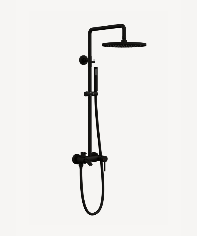 Colonne de douche pour baignoire avec inverseur Noir - Corbeau