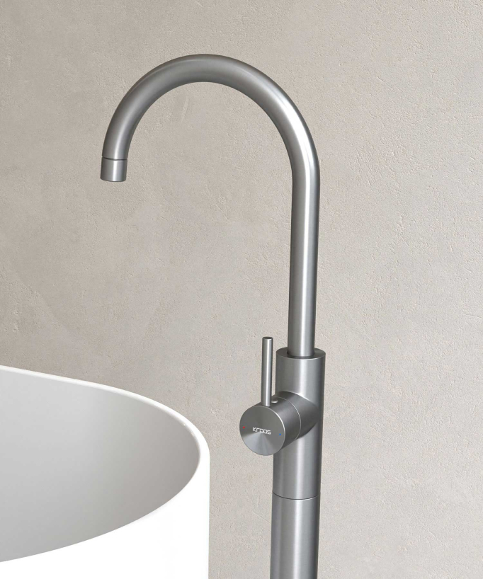 Robinet mitigeur bain monocolonne Gun métal - Corbeau