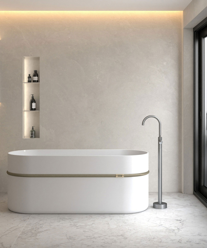 Robinet mitigeur bain monocolonne Gun métal - Corbeau