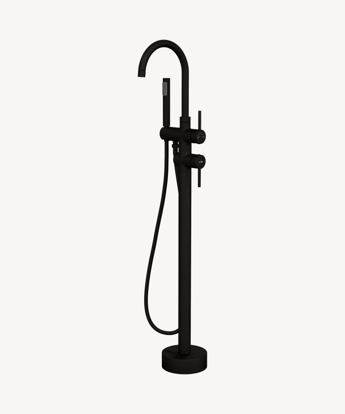 Robinet mitigeur bain-douche sur pied Noir - Corbeau