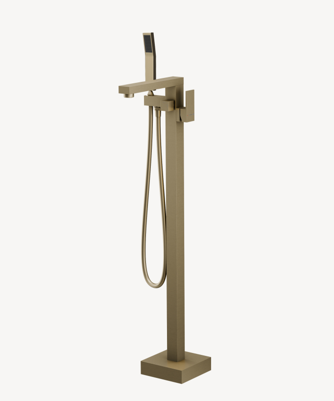 Mitigeur bain-douche monocolonne Doré brossé - Sirius