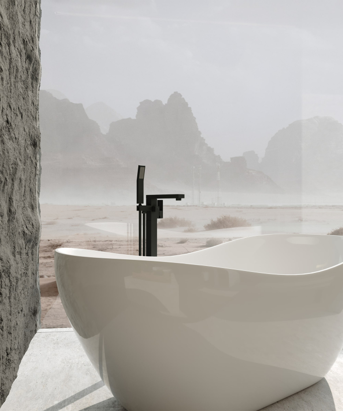 Mitigeur bain-douche monocolonne Noir - Sirius