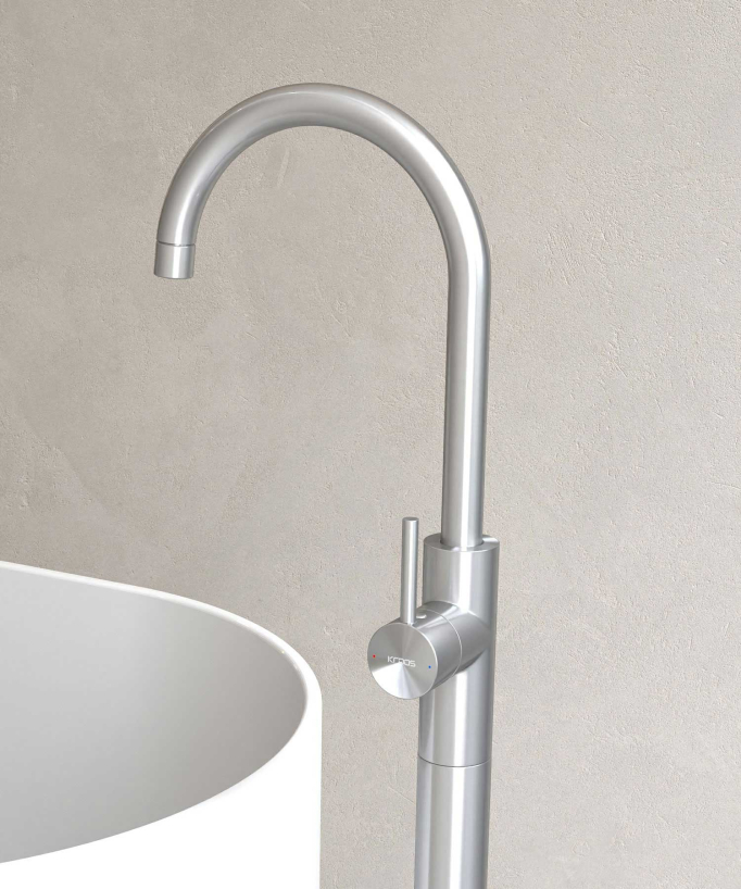 Robinet mitigeur bain monocolonne Nickel brossé - Corbeau