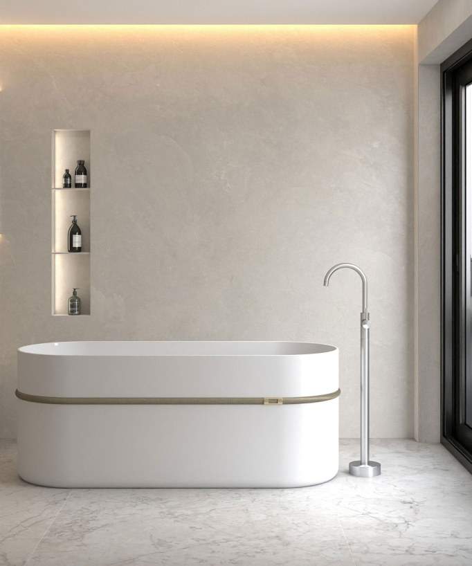 Robinet mitigeur bain monocolonne Nickel brossé - Corbeau