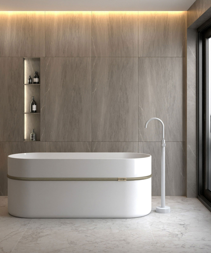 Robinet mitigeur bain monocolonne Blanc - Corbeau