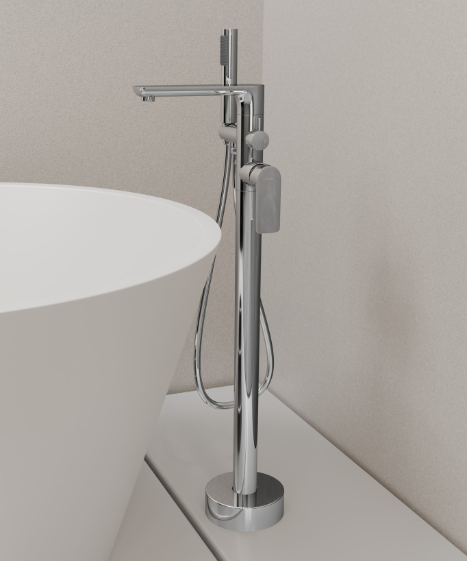 Robinet de baignoire sur pied Chromé - Nunki