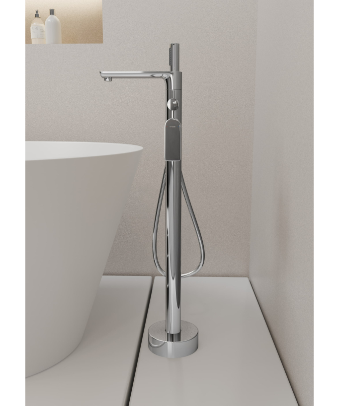 Robinet de baignoire sur pied Chromé - Nunki