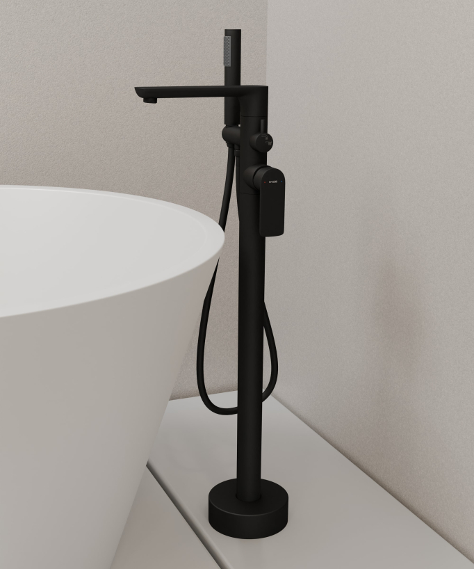 Robinet de baignoire sur pied Noir - Nunki