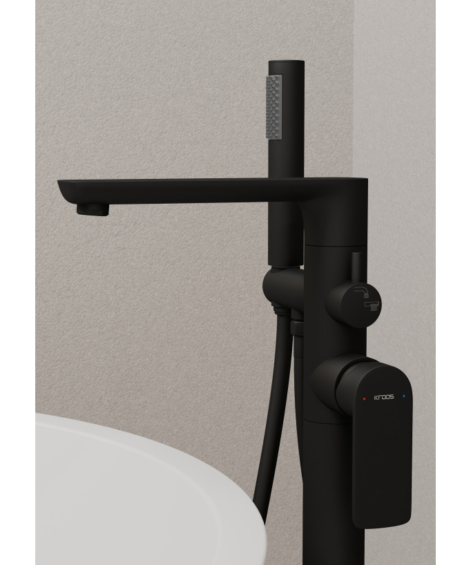 Robinet de baignoire sur pied Noir - Nunki