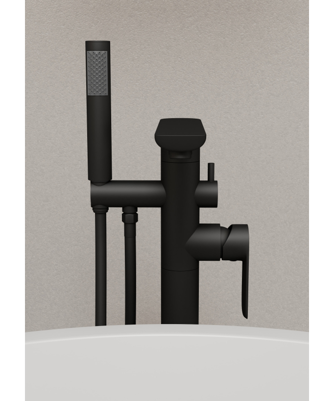Robinet de baignoire sur pied Noir - Nunki