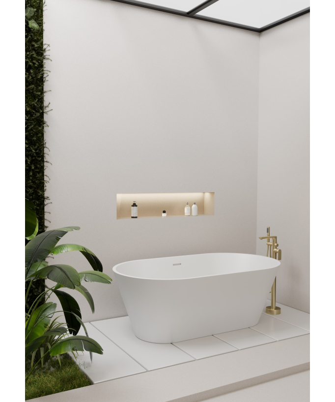 Robinet de baignoire sur pied Doré brossé - Nunki