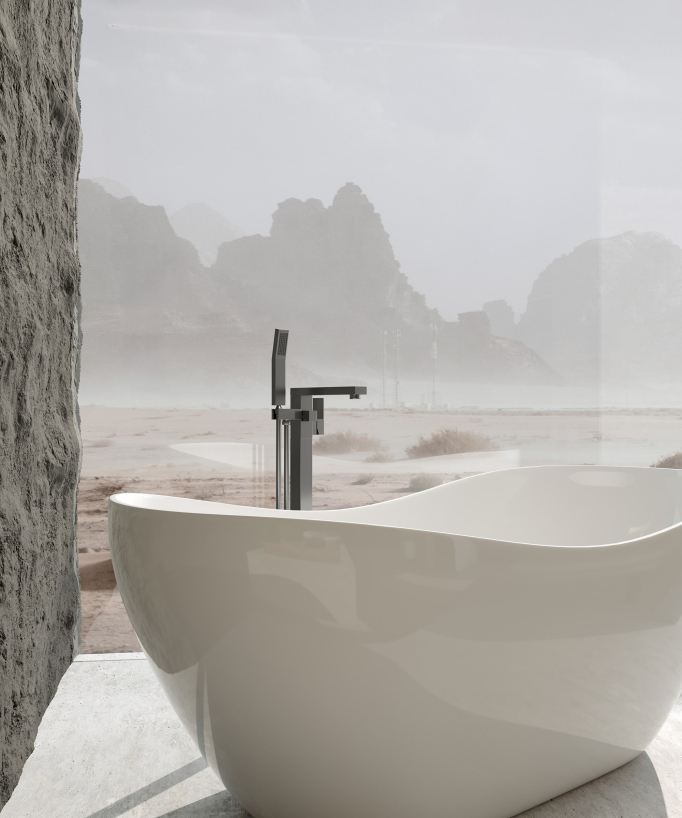 Mitigeur bain-douche monocolonne Gun Métal - Sirius