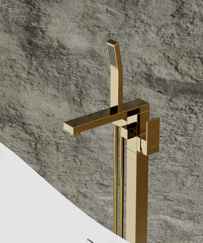 Mitigeur bain-douche monocolonne Doré - Sirius