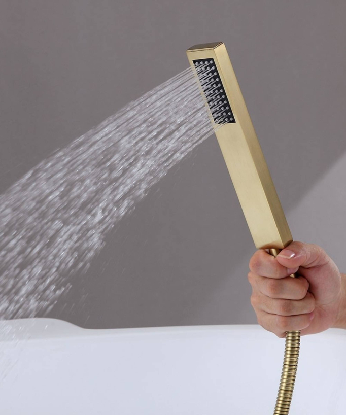 Mitigeur de baignoire au sol Cascade - Doré brossé