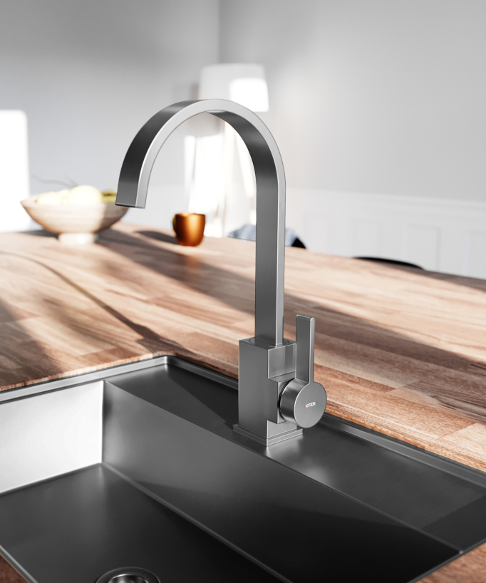 Mitigeur de cuisine Gun métal - Fiumina
