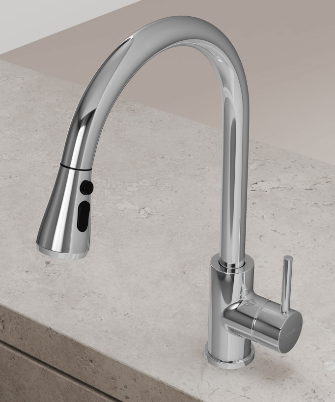 Robinet mitigeur de cuisine & douchette extractible - chromé