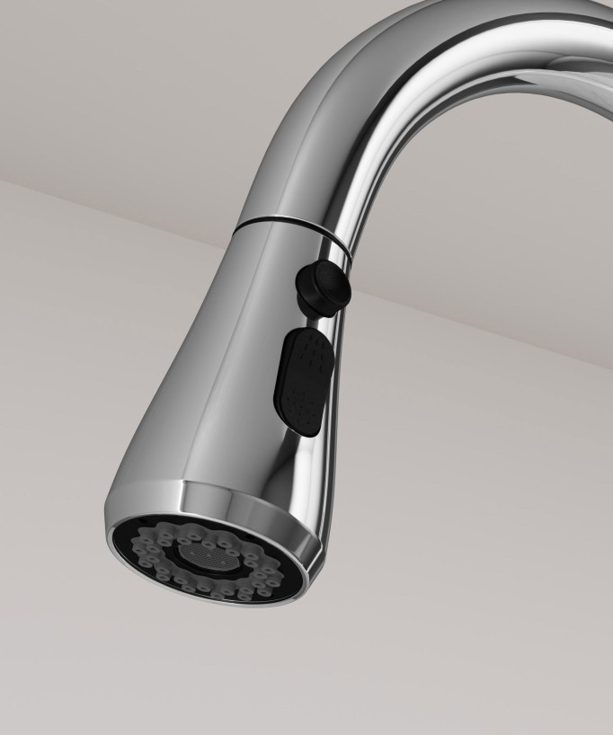 Robinet mitigeur de cuisine & douchette extractible - chromé