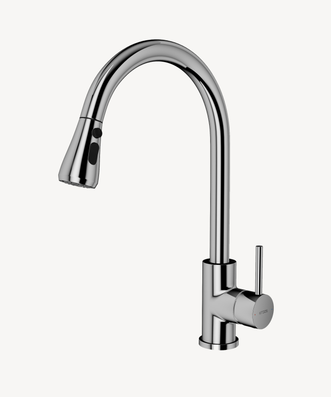 Robinet mitigeur de cuisine & douchette extractible - chromé