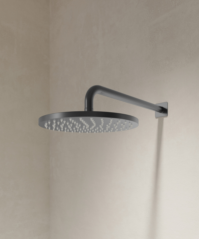 Pack mitigeur de douche thermostatique encastré Gun métal - Fiumina