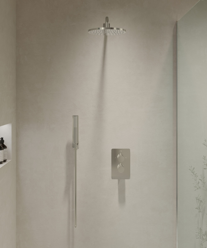 Pack mitigeur de douche thermostatique encastré - Fiumina