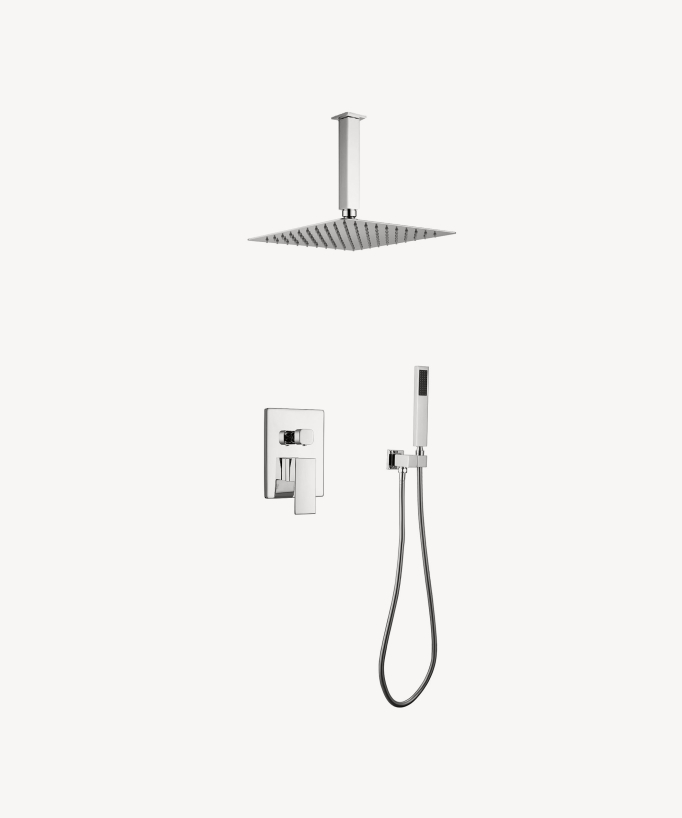 Colonne de douche encastrable, pommeau pluie plafond - Sirius