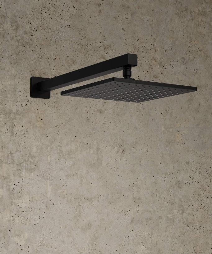 Colonne de douche thermostatique encastrée Noir - Sirius