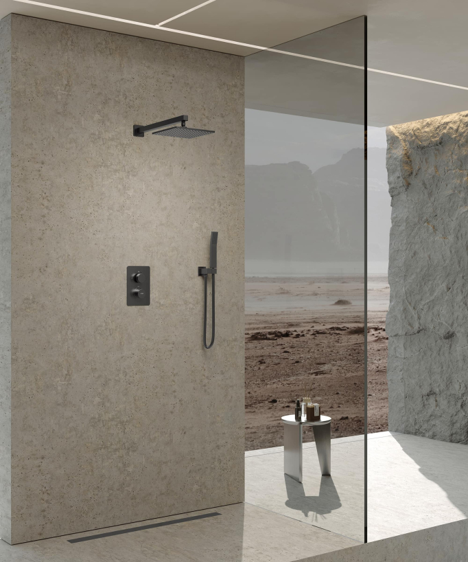 Colonne de douche thermostatique encastrée - Sirius