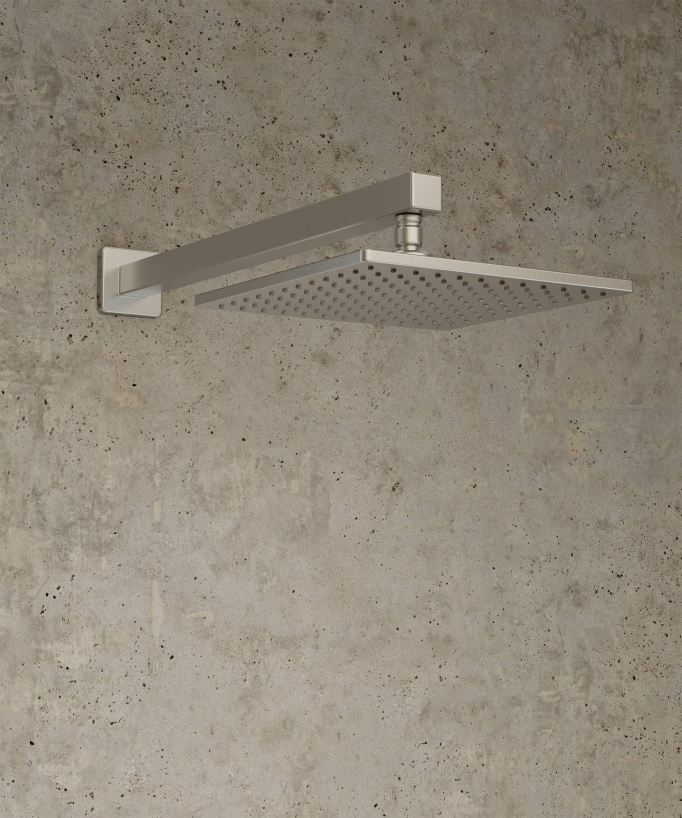 Colonne de douche thermostatique encastrée Nickel brossé - Sirius