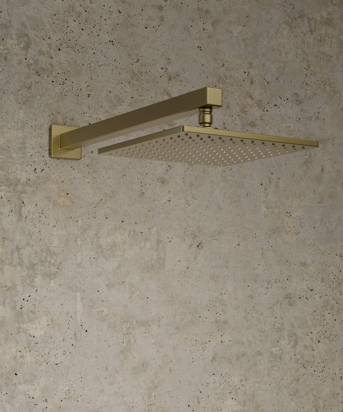 Colonne de douche thermostatique encastrée Doré brossé - Sirius
