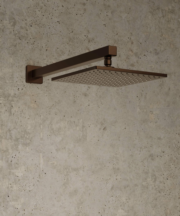 Colonne de douche thermostatique encastrée Or rose brossé - Sirius