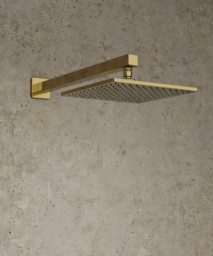 Colonne de douche thermostatique encastrée Doré - Sirius