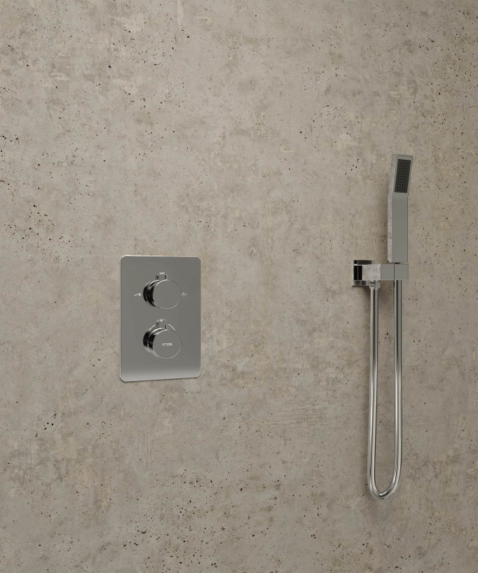 Colonne de douche thermostatique encastrée Chromé - Sirius