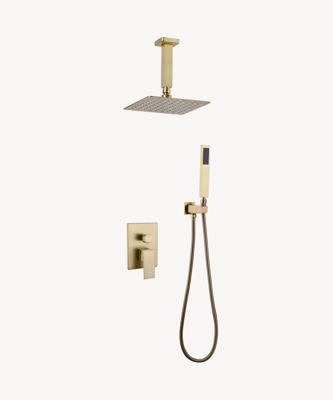 Colonne de douche encastrable, pommeau pluie plafond - Sirius