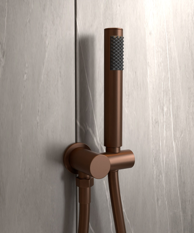 Kit douche encastrable moderne jet de pluie - Corbeau