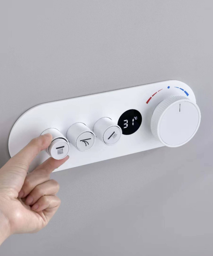 Pack mitigeur de douche encastrée pommeau pluie et cascade