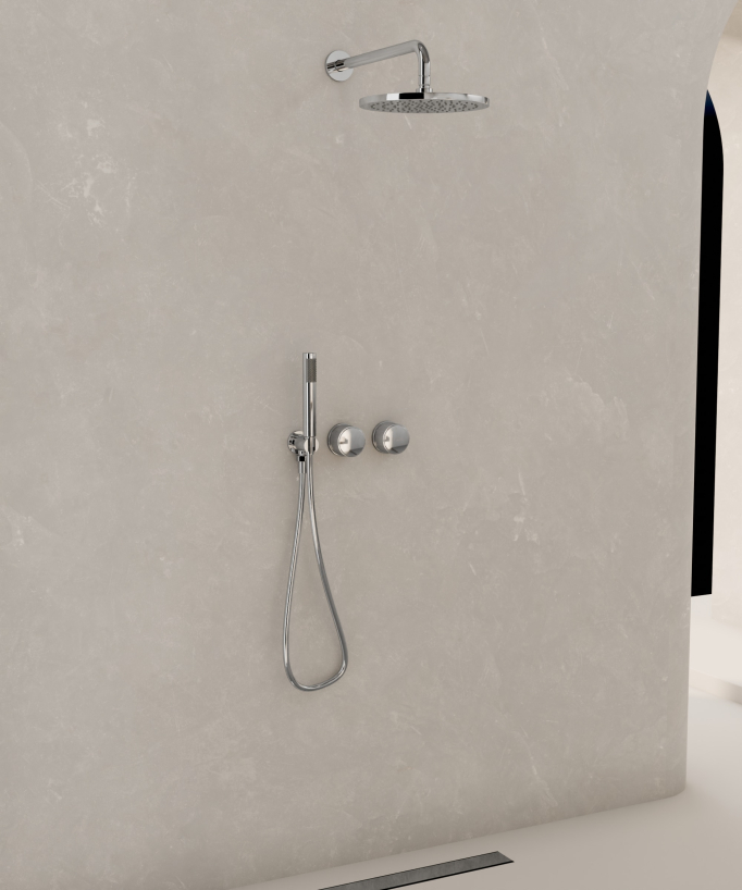 Pack douche encastré sans réglage de débit - Leros