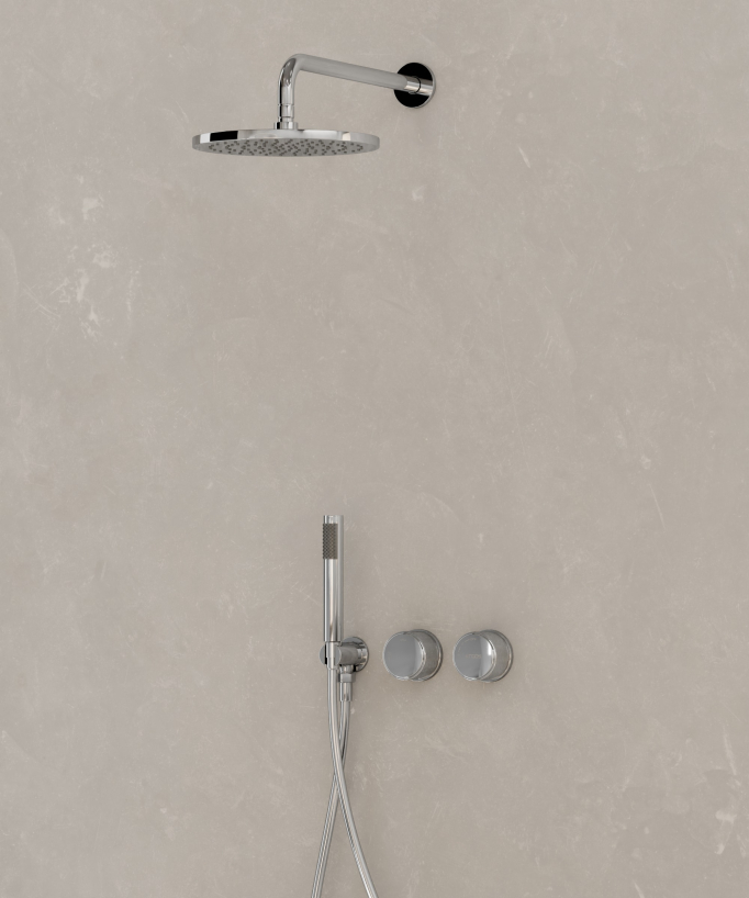 Pack douche encastré sans règlage de débit Chromé - Leros