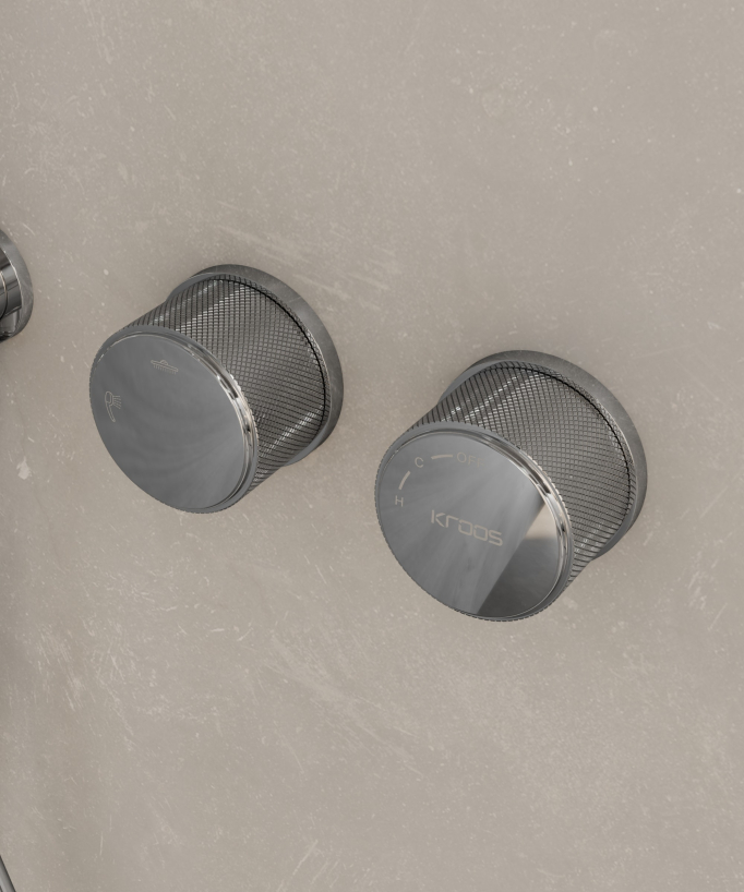 Pack douche encastré sans règlage de débit Chromé - Leros