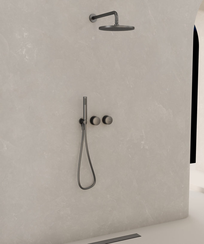 Pack douche encastré sans réglage de débit - Leros