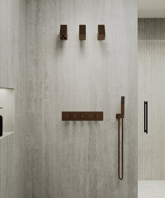 Pack mitigeur thermostatique multi-fonctions avec pommeau orientable - Sirius