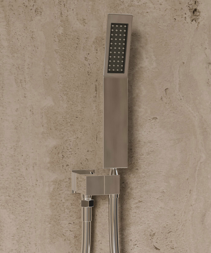 Système de douche thermostatique encastré au plafond - Chromé