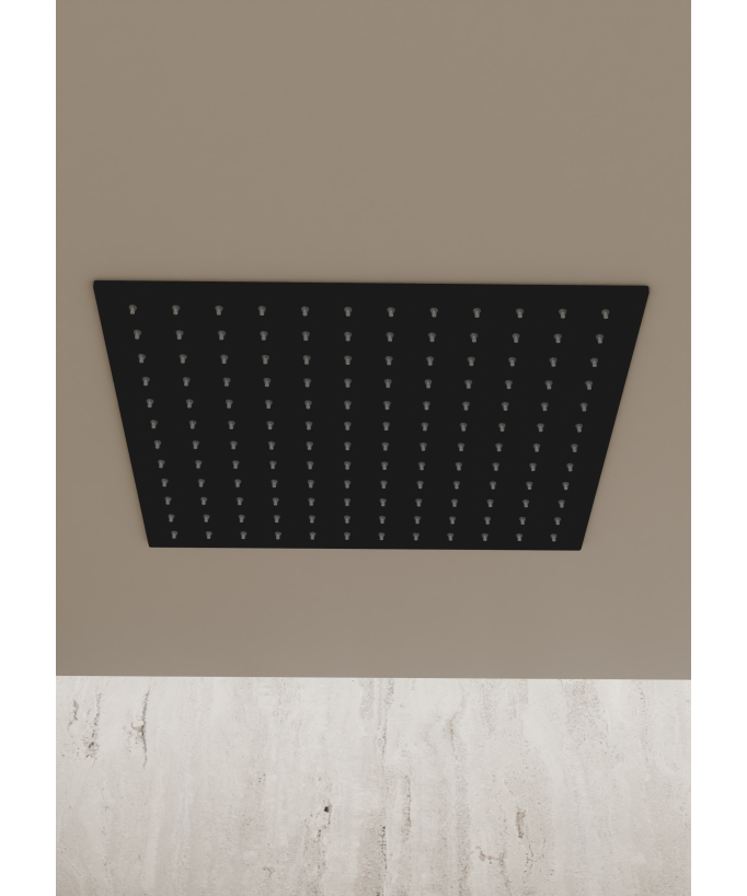 Système de douche thermostatique encastré au plafond - Noir