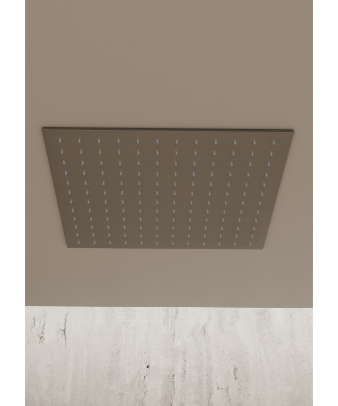 Système de douche thermostatique encastré au plafond - Gun métal